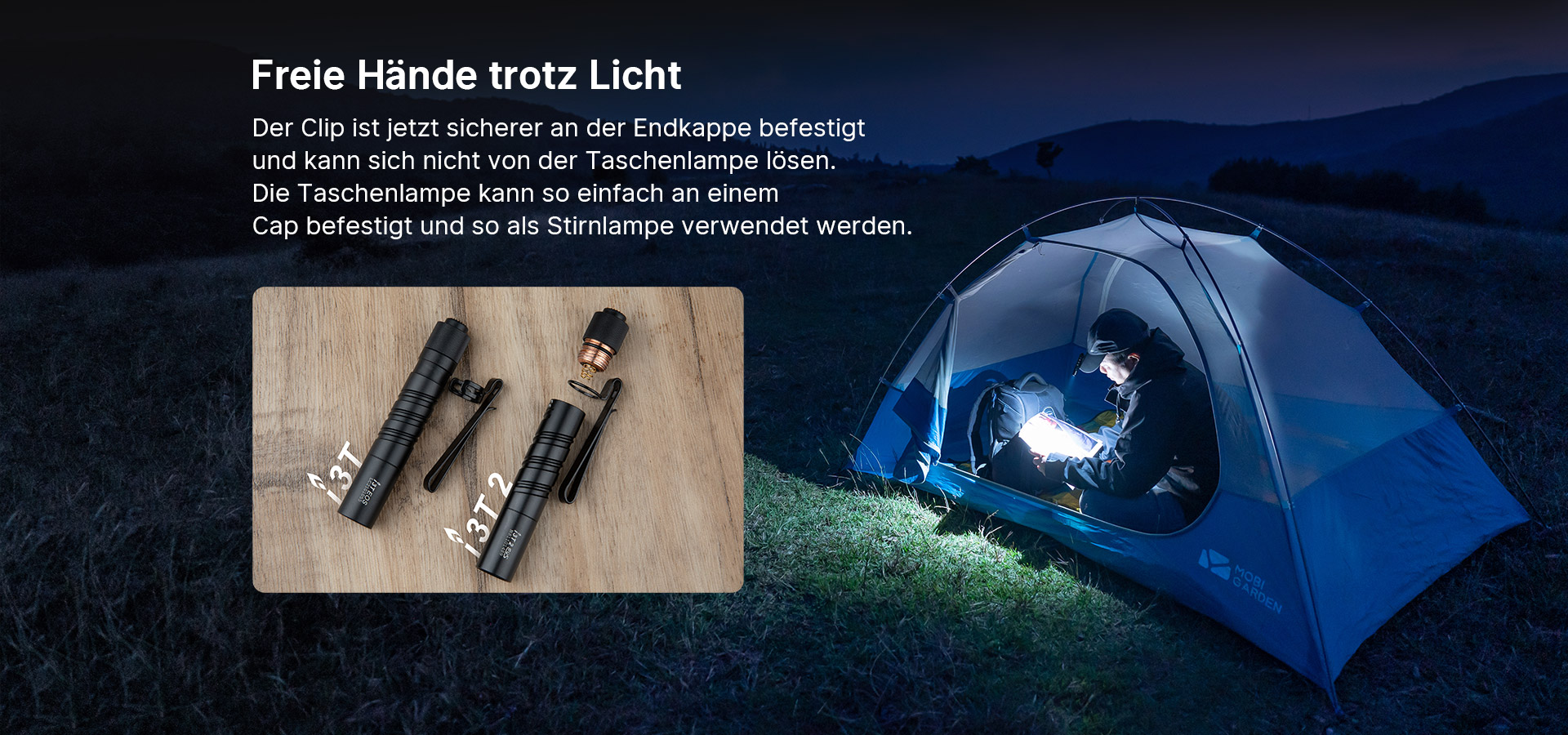 Olight i3T 2 im offiziellen Anwendungsfoto